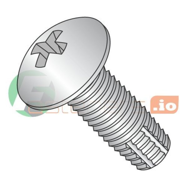 Newport Fasteners Thread Cutting Screw, #6-32 x 1/2 in, Stainless Steel Truss Head Phillips Drive, 5000 PK 963680